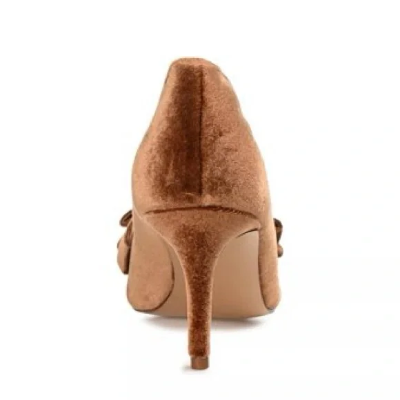 Journee Collection Crystol Velvet Pump in Elegant Brown - Size 9.5 NWOT - Picture 4 of 12